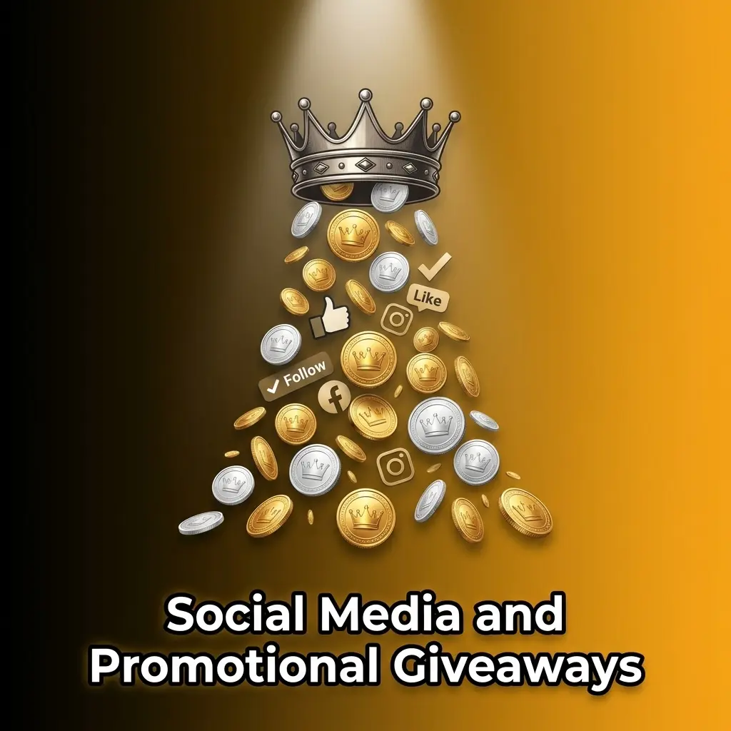 Crown Coins Casino social media giveaway promotions offering free Sweeps Coins and Crown Coins on Facebook and Instagram