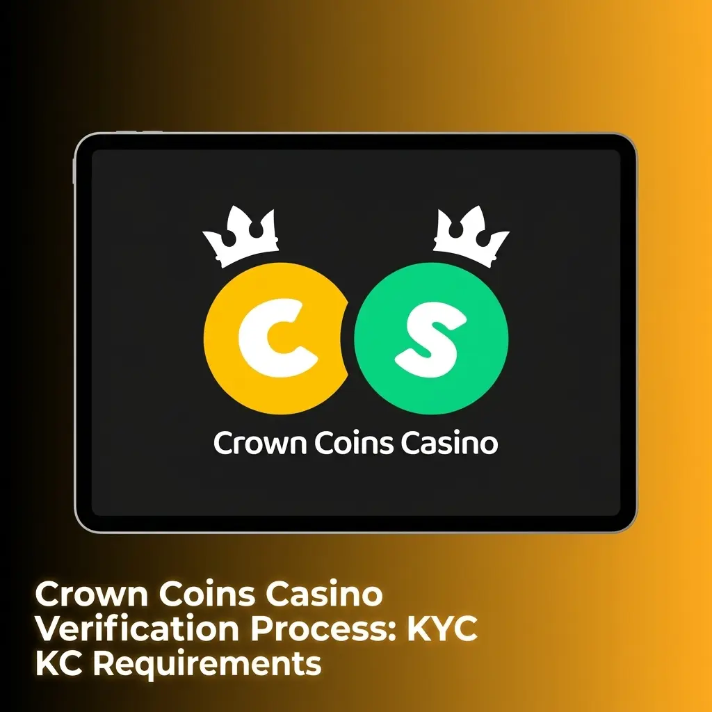 Crown Coins Casino KYC verification process showing identity document submission steps for account confirmation