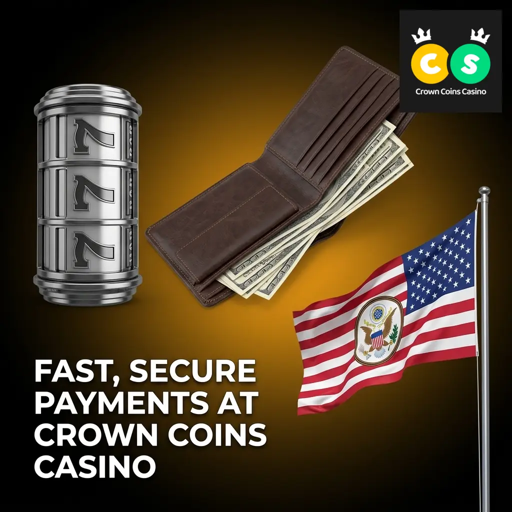 Crown Coins Casino payment options including Apple Pay Visa Mastercard American Express and Discover Card for US players