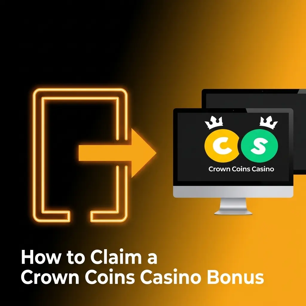 Crown Coins Casino welcome bonus claim process showing registration steps for 100K Crown Coins and 2 Sweeps Coins reward